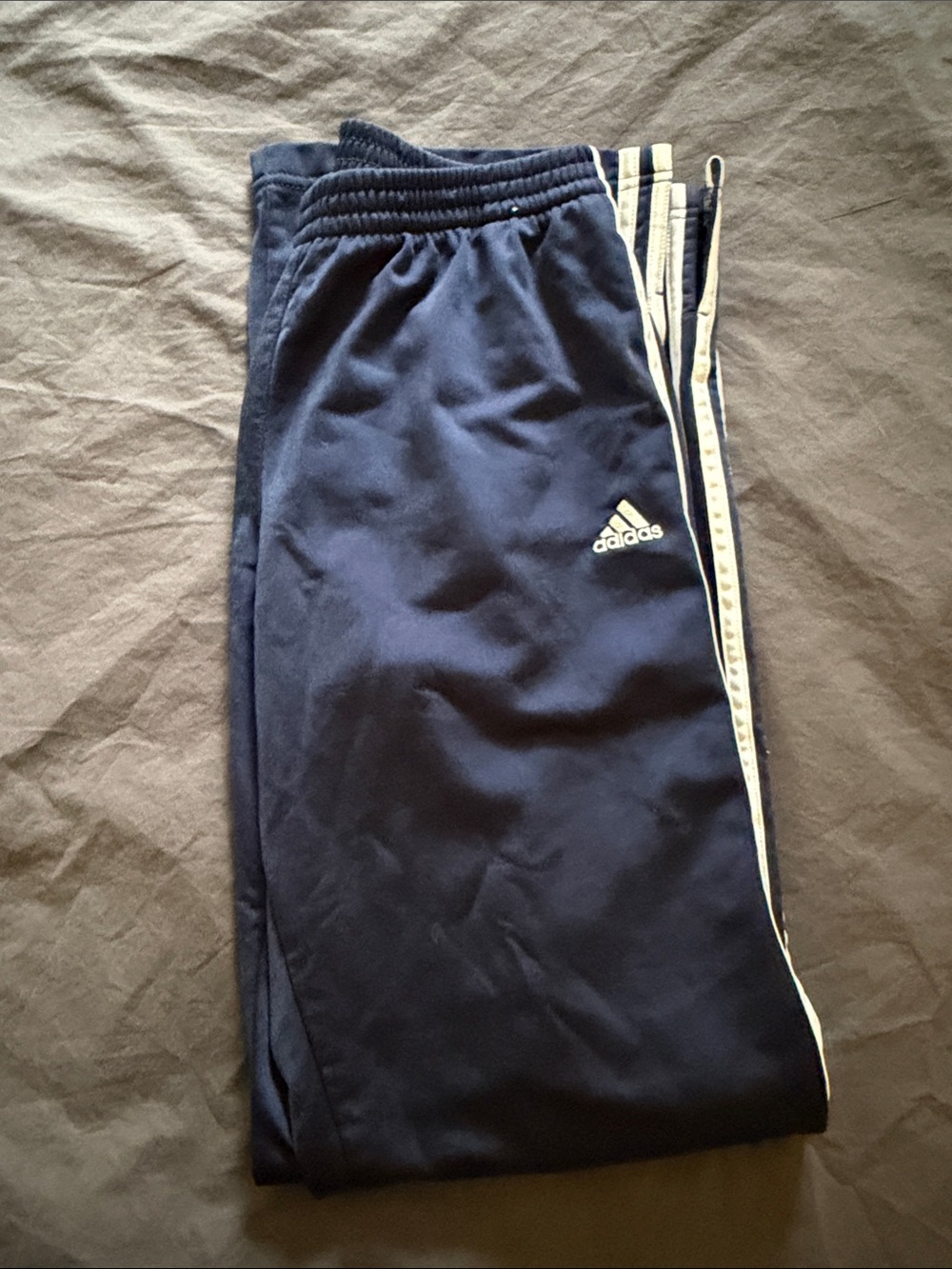 adidas navy track pants